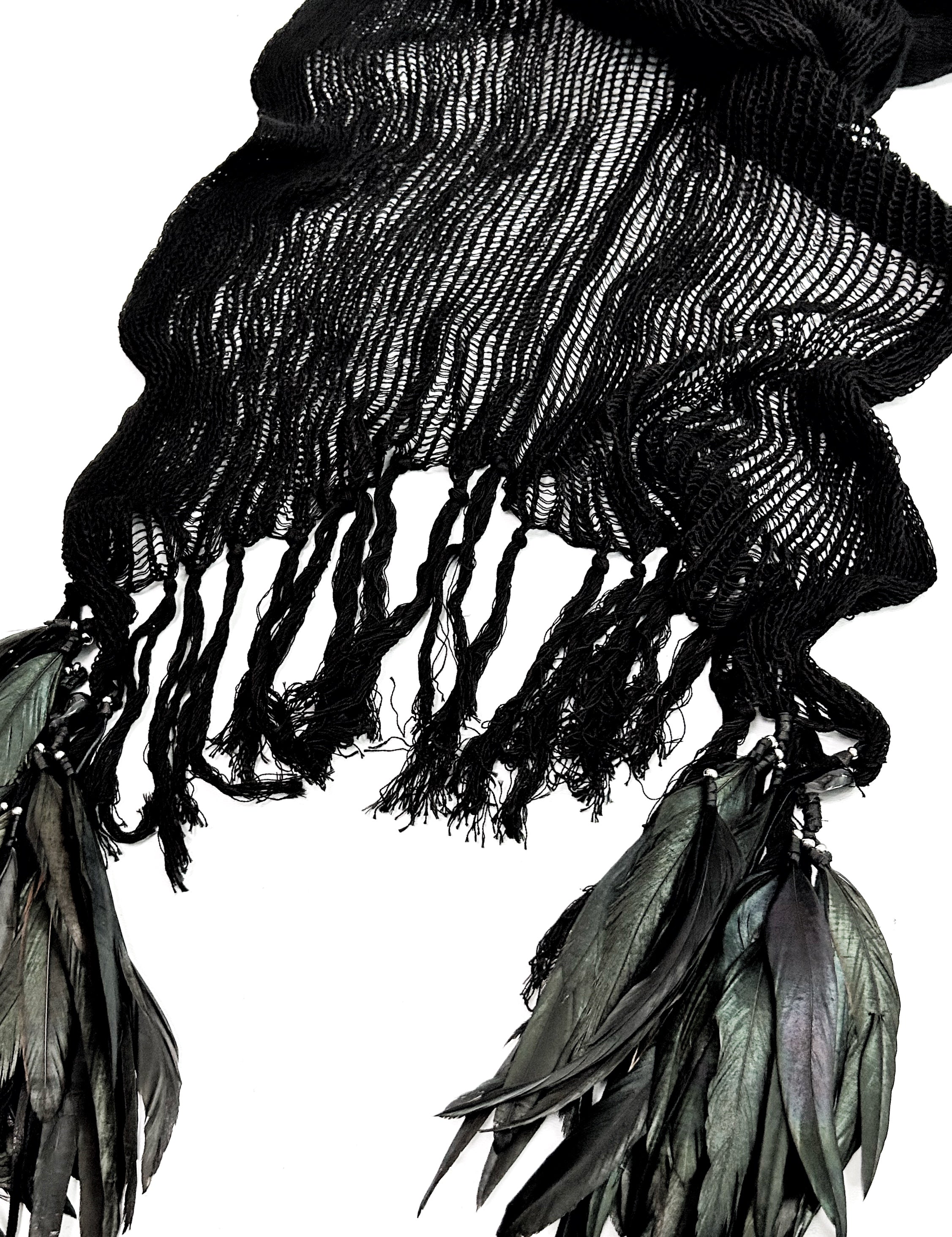 1402-ST05 Northern Light Knit Stole 02_BLK – KMRii OFFICIAL ONLINE