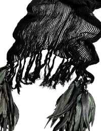 1402-ST05 Northern Light Knit Stole 02_BLK