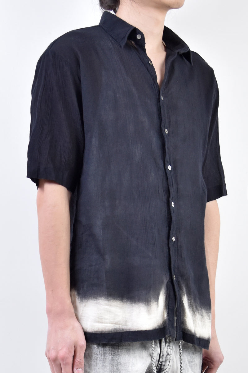 2101-SH04B Discharged Crepe Cotton Slim Shirt 01