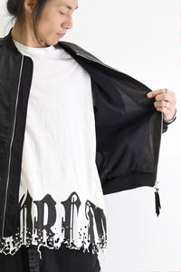 1901-JK05 Mesh Leather MA-1 Black