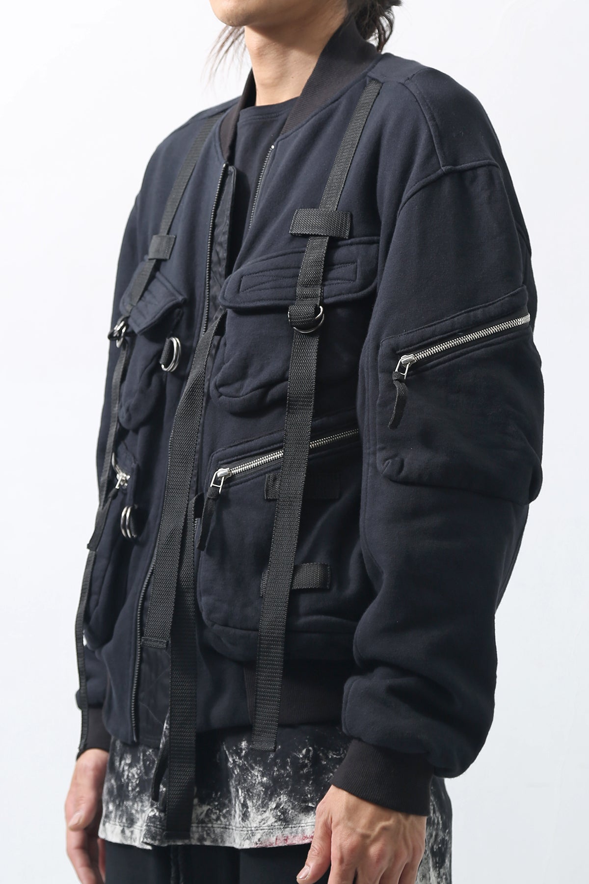 1902-JK06 Parachute Over Blouson Black
