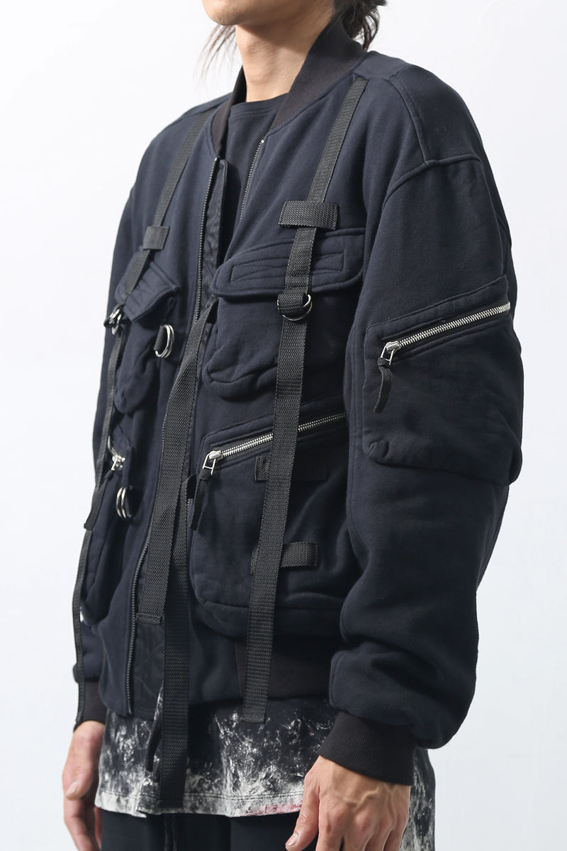 1902-JK06 Parachute Over Blouson Black