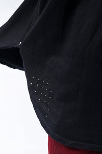 1902-CT02/LS Back Stitch Crush Cut / LS Black