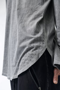 1902-CT02/LS Back Stitch Crush Cut / LS Charcoal