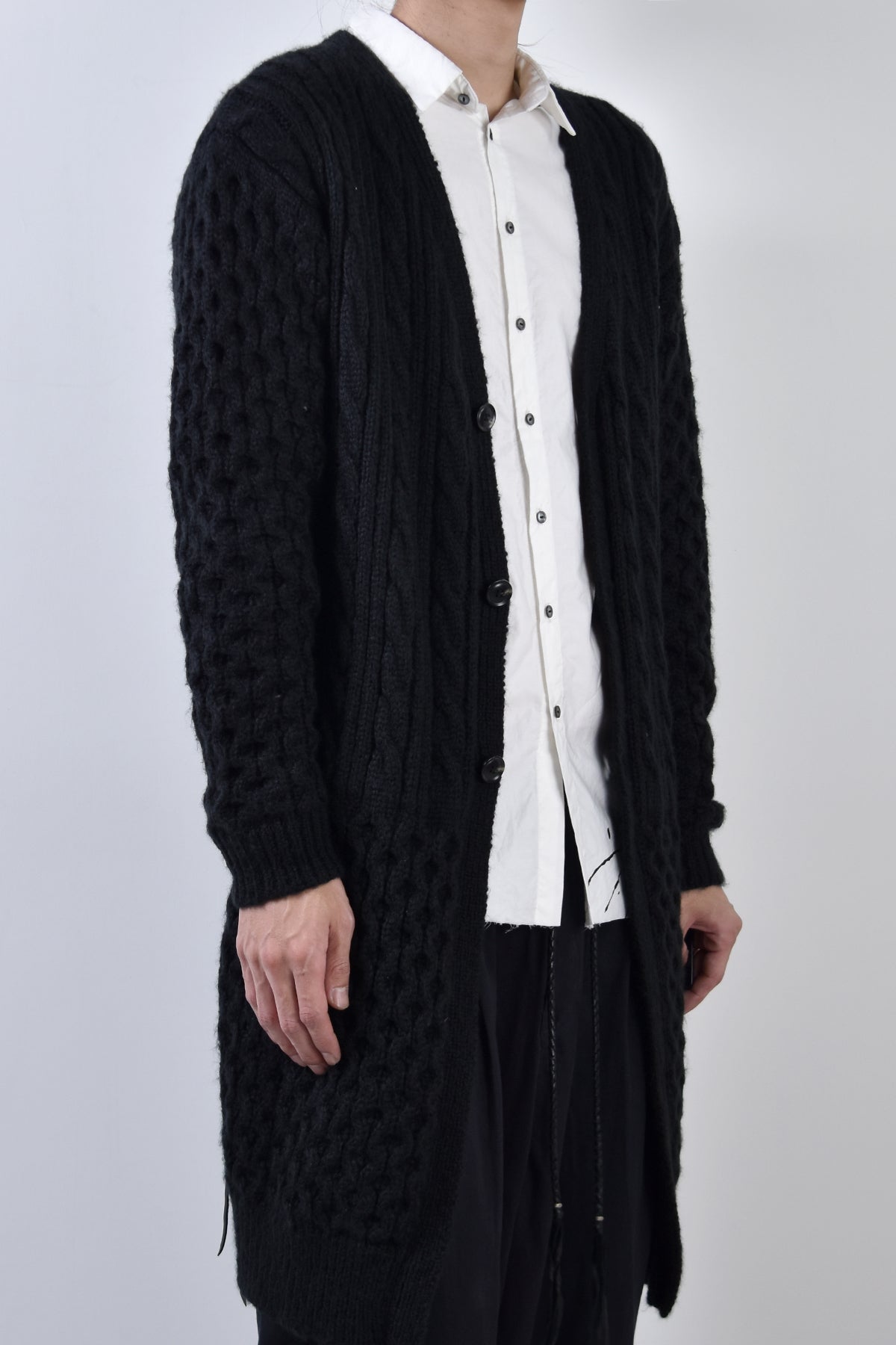 2002-KT03 Cable Combi Mohair Long CD Black