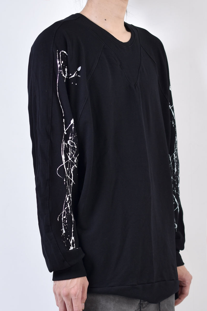 2002-TP04A Splash Bamboo Dolman Pullover Black
