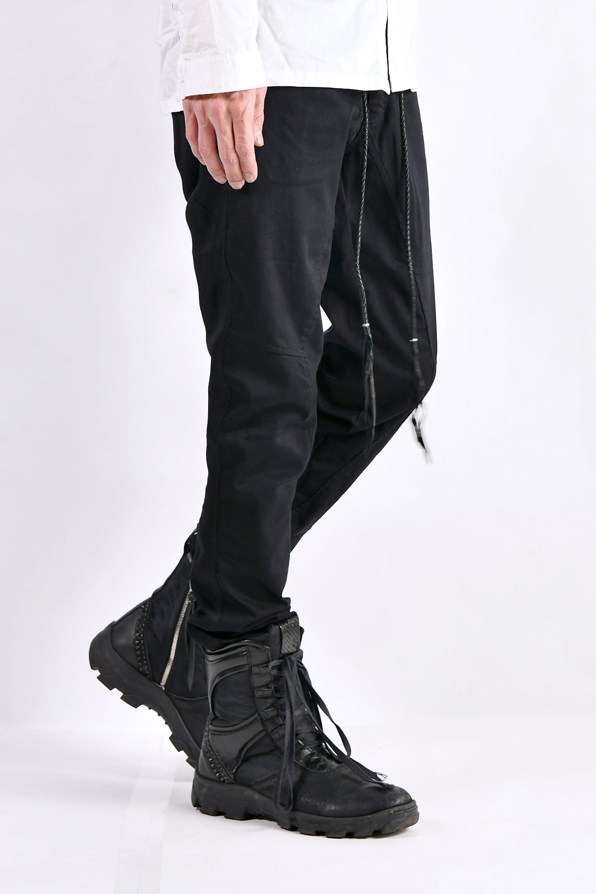 2102-PT01A Stretch Twill Pants 03 Black
