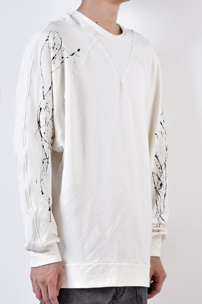 2002-TP04A Splash Bamboo Dolman Pullover White