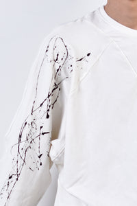 2002-TP04A Splash Bamboo Dolman Pullover White