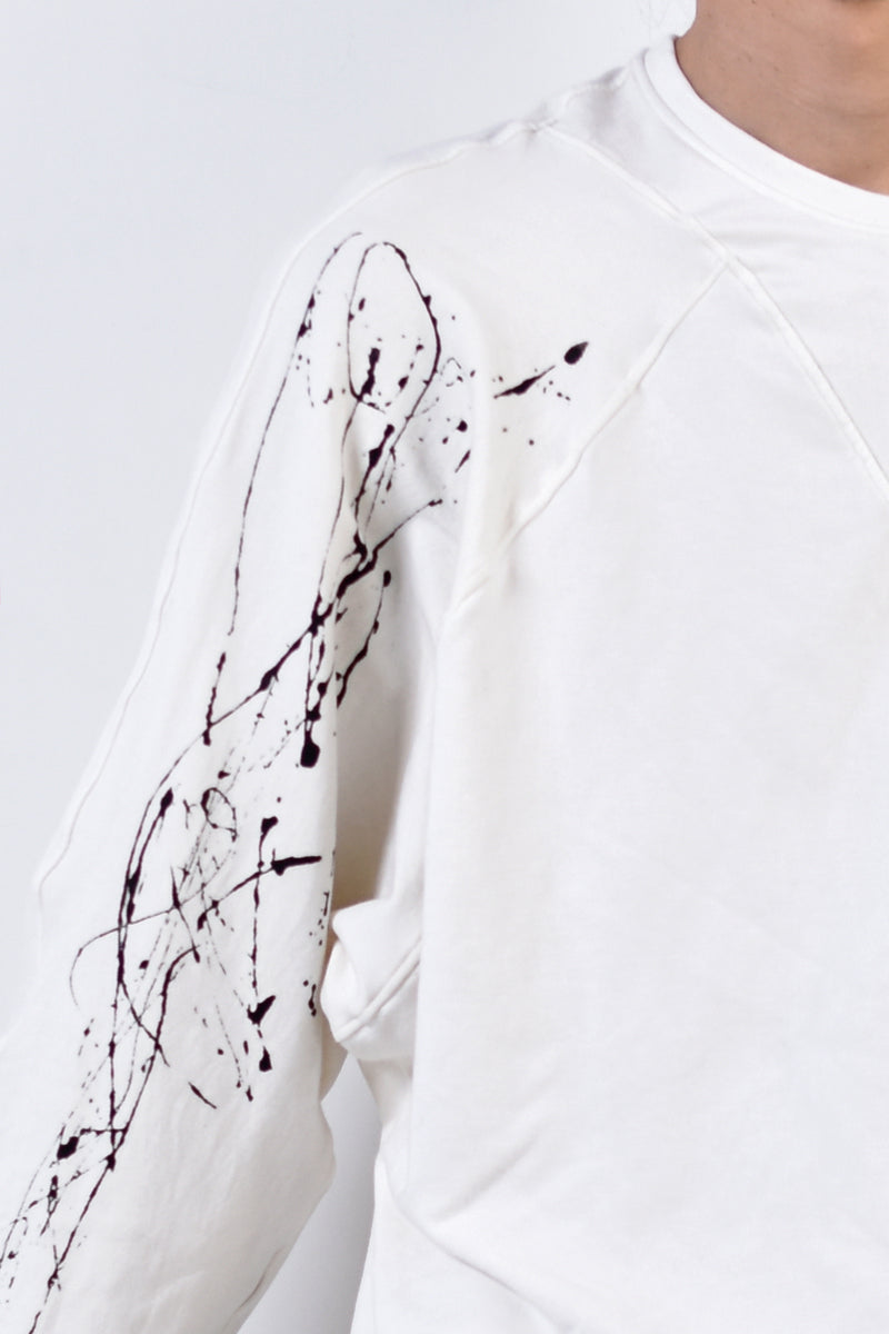 2002-TP04A Splash Bamboo Dolman Pullover White