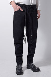 2202-PT01A Drop Crotch Pants Black