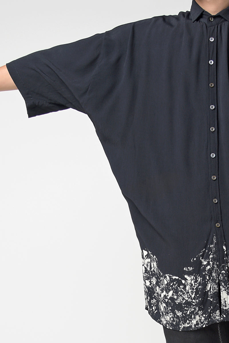 2301-SH03 Discharged Crepe Rayon Lazy Shirt