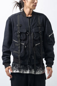 1902-JK06 Parachute Over Blouson Black