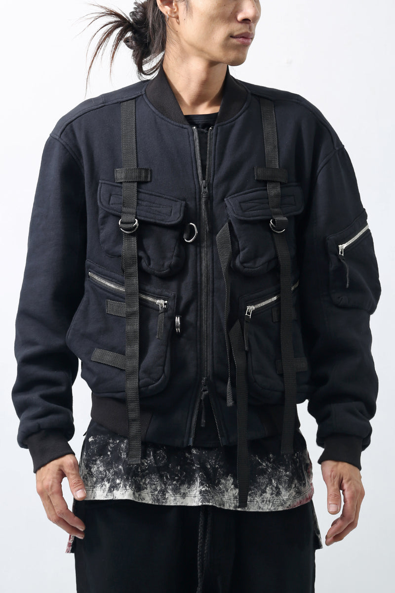 1902-JK06 Parachute Over Blouson Black