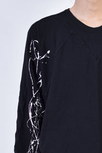 2002-TP04A Splash Bamboo Dolman Pullover Black