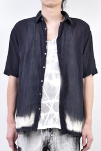 2101-SH04B Discharged Crepe Cotton Slim Shirt 01