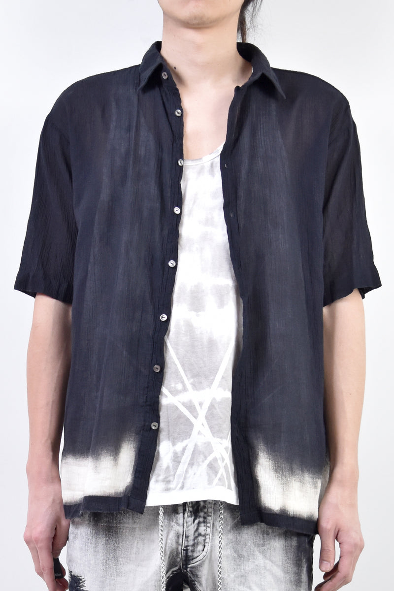 2101-SH04B Discharged Crepe Cotton Slim Shirt 01