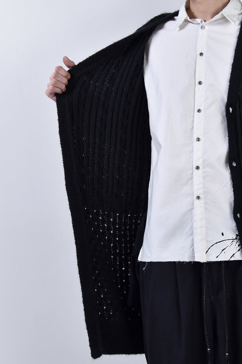 2002-KT03 Cable Combi Mohair Long CD Black