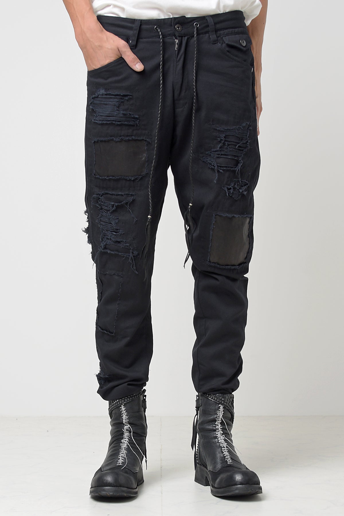 2301-PT02 Drop Crotch Crush Pants