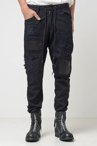 2301-PT02 Drop Crotch Crush Pants