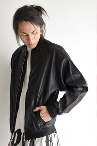 1901-JK05 Mesh Leather MA-1 Black