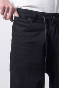 2202-PT01A Drop Crotch Pants Black