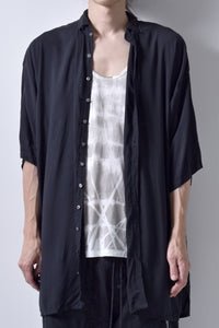 2101-SH05 Stealth Rayon Lazy Shirt_Black