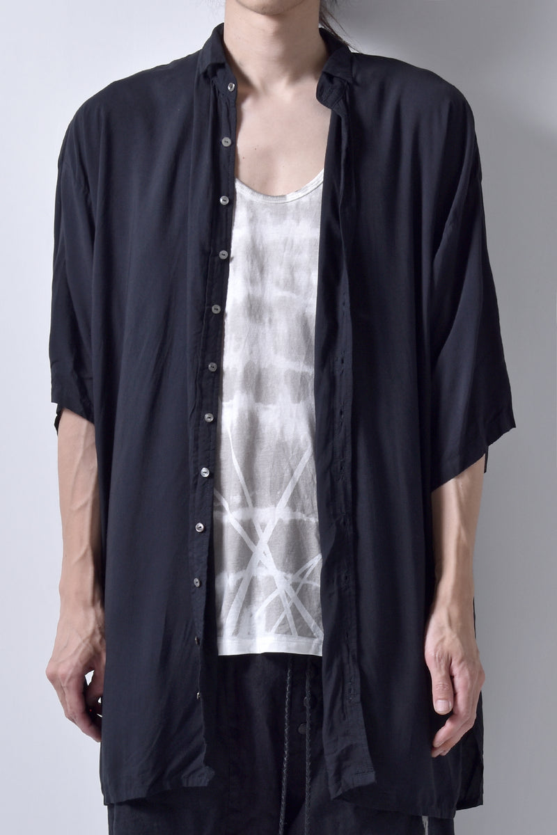2101-SH05 Stealth Rayon Lazy Shirt_Black