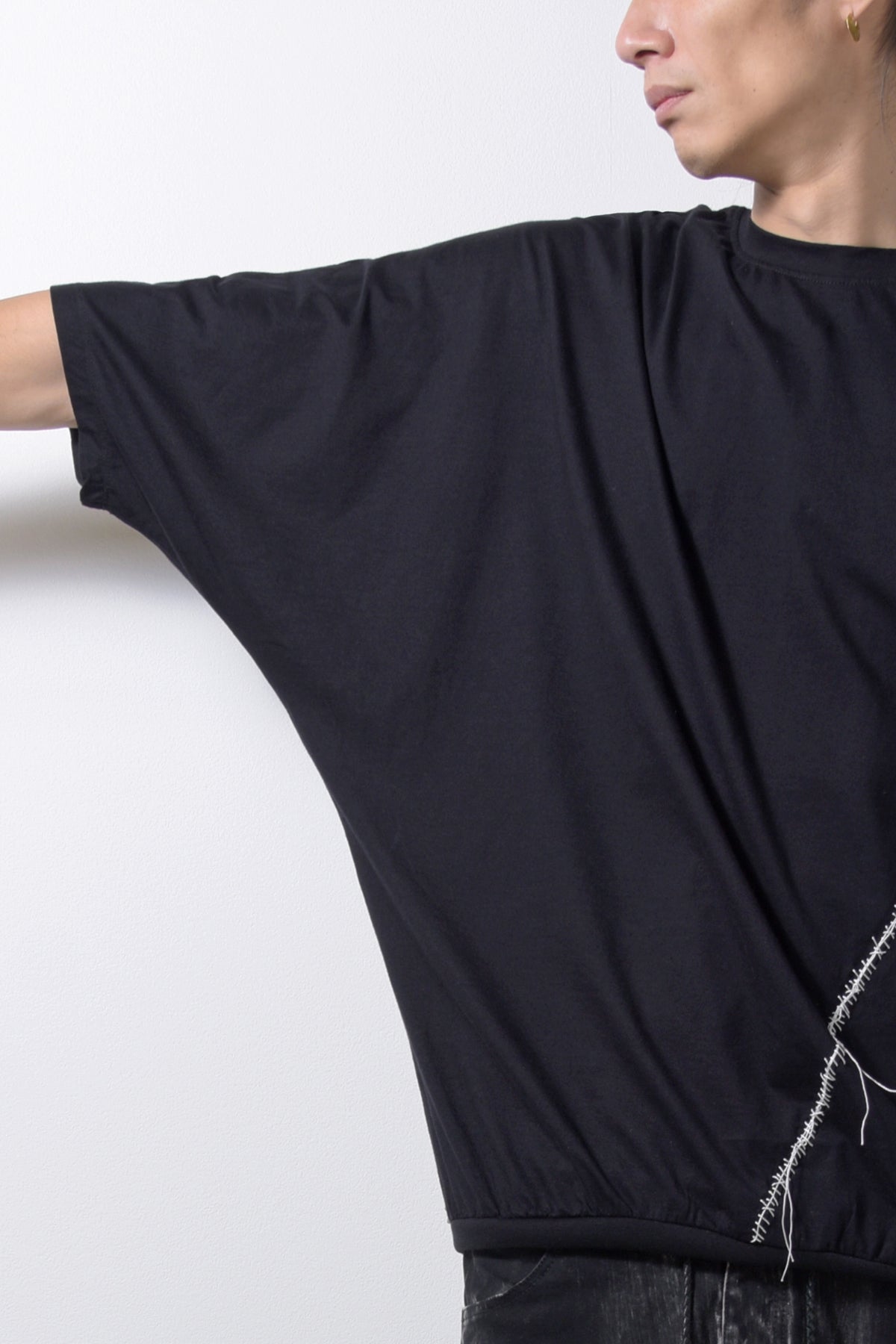 2201-CT06 Hand Stitched Dolman Cut Black