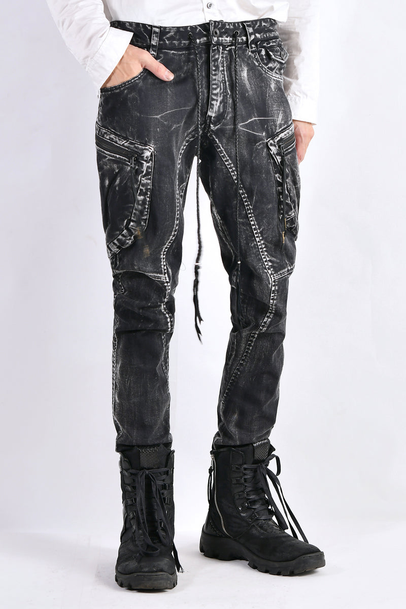 2102-PT02B Discharged Double Pocket Twill Pants 03