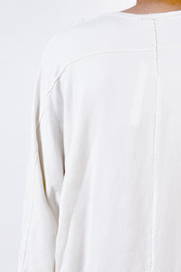 2002-TP04A Splash Bamboo Dolman Pullover White