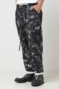 2301-PT08 Discharged Linen Layered Pants