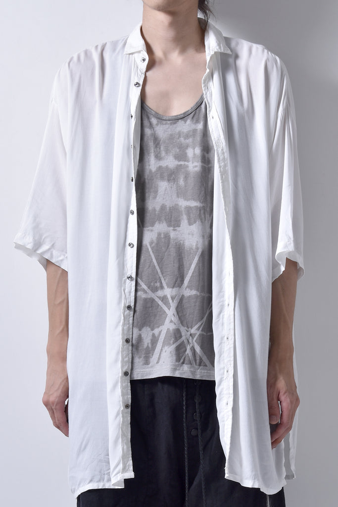 2101-SH05 Stealth Rayon Lazy Shirt White