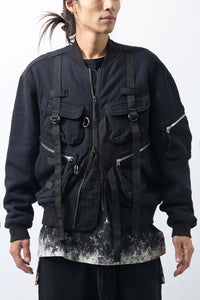 1902-JK06 Parachute Over Blouson Black
