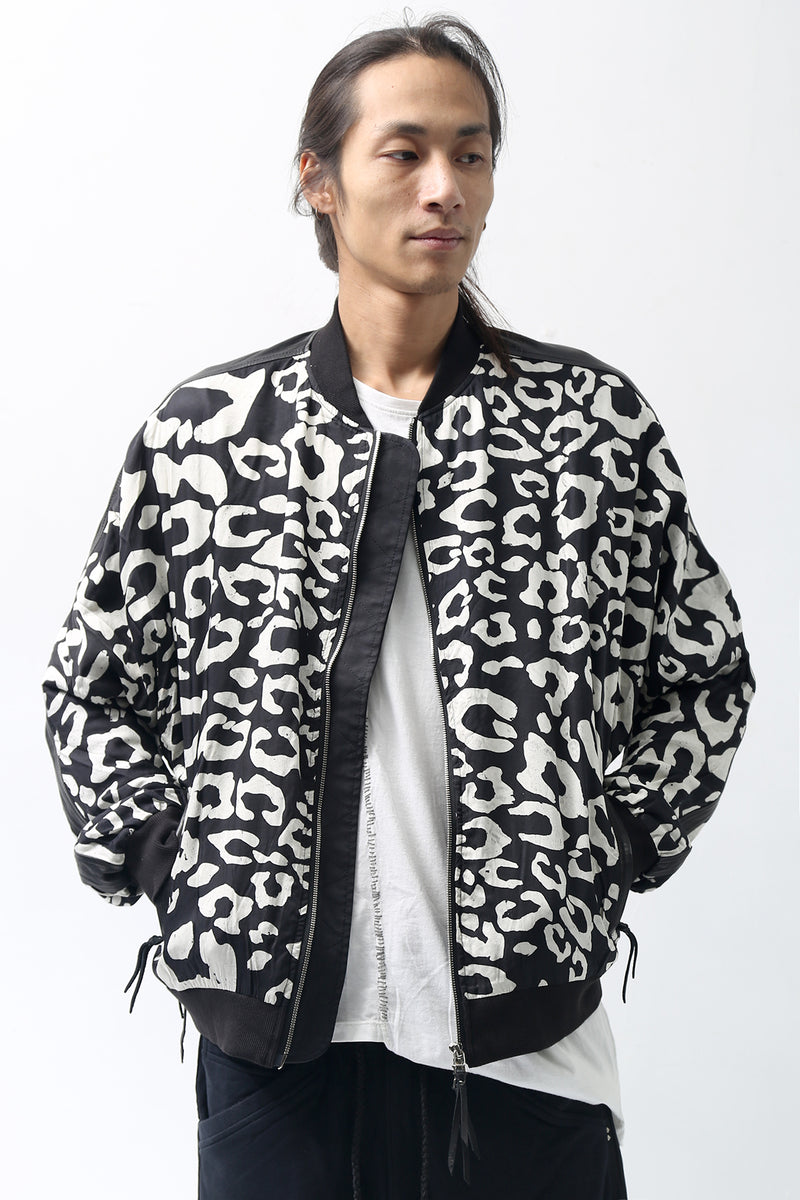 1902-JK05 Leather Combi Dolman JKT / LP Black