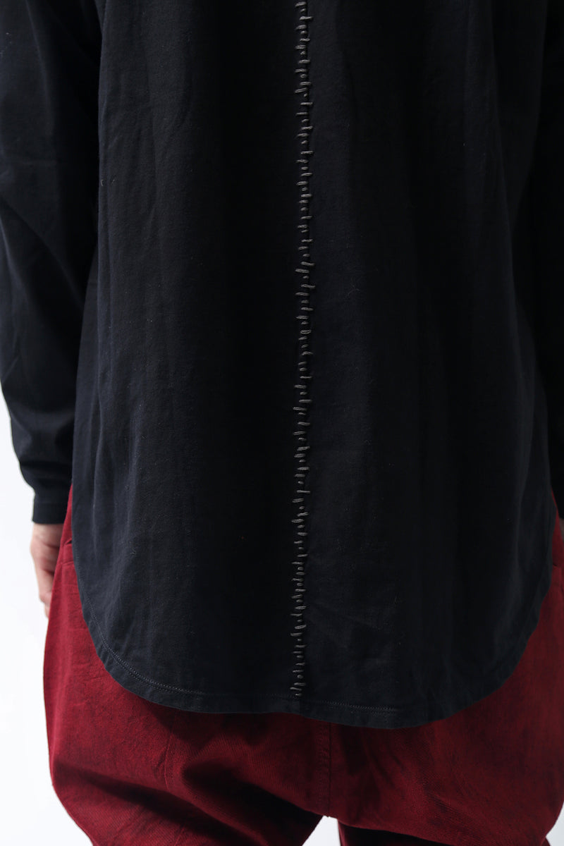 1902-CT02/LS Back Stitch Crush Cut / LS Black