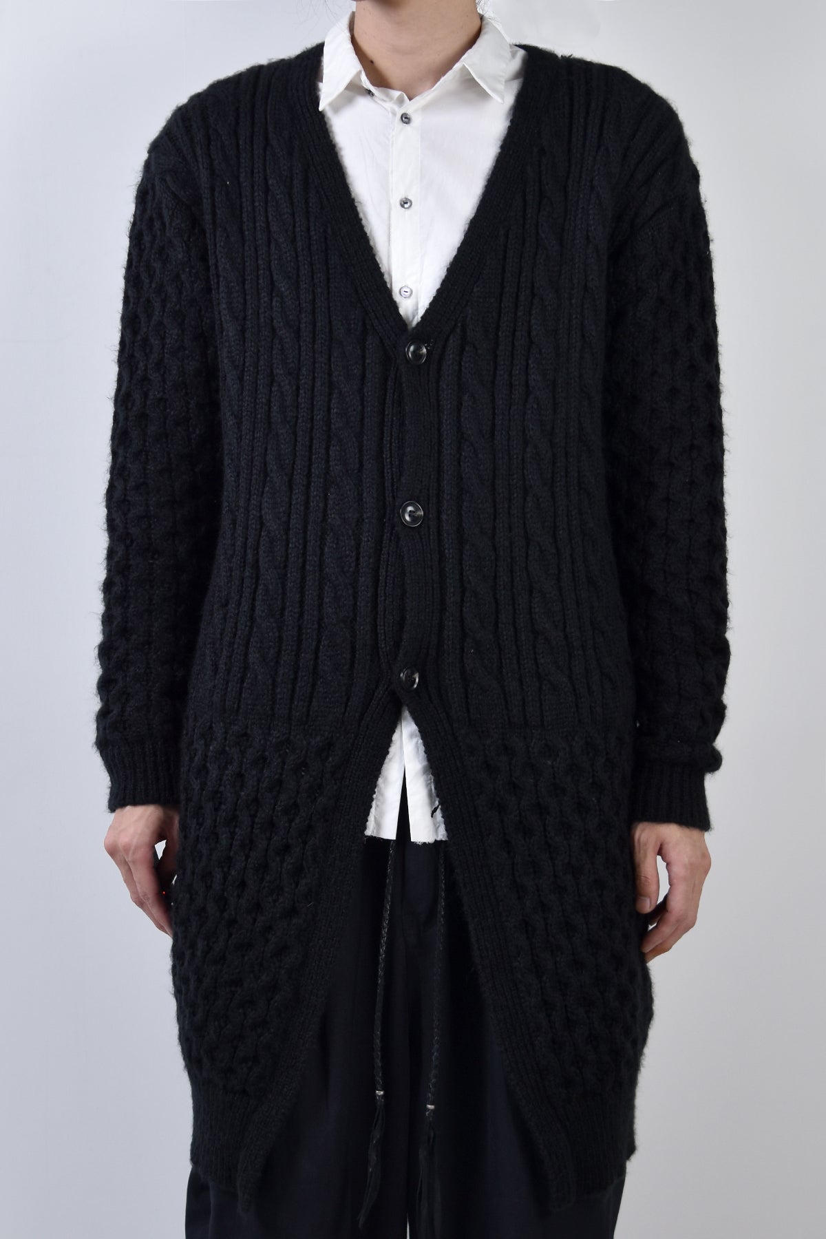 2002-KT03 Cable Combi Mohair Long CD Black