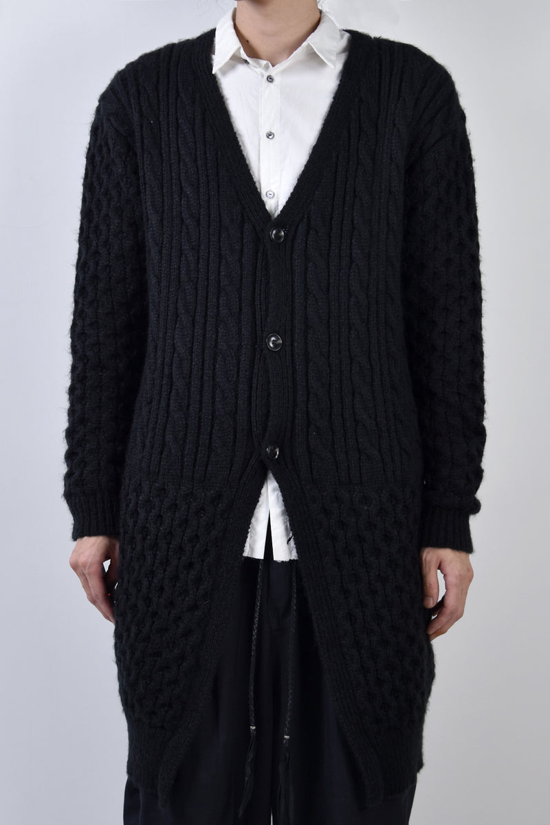 2002-KT03 Cable Combi Mohair Long CD Black