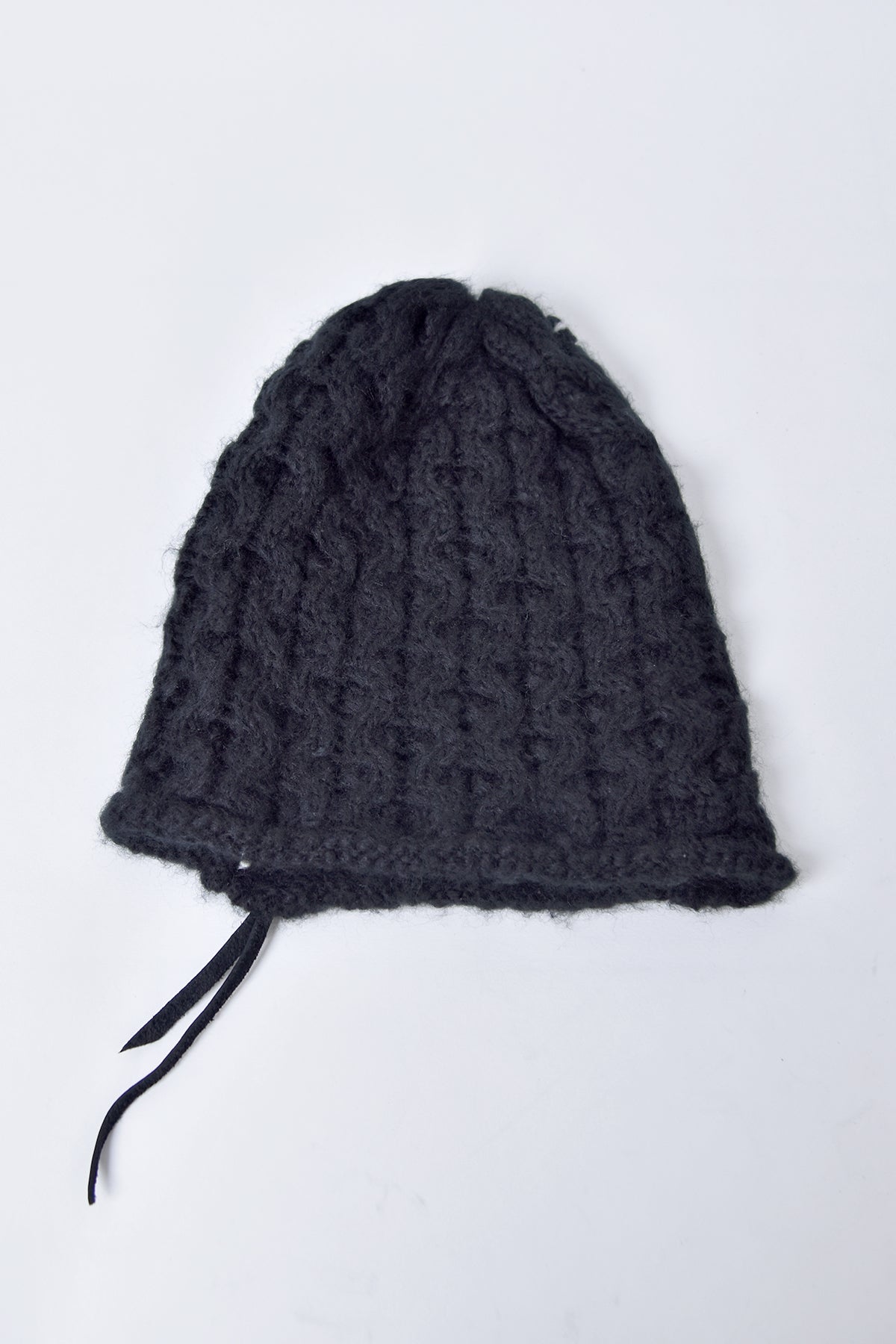 2002-KT05 Cable Mohair Beanie 02 Black