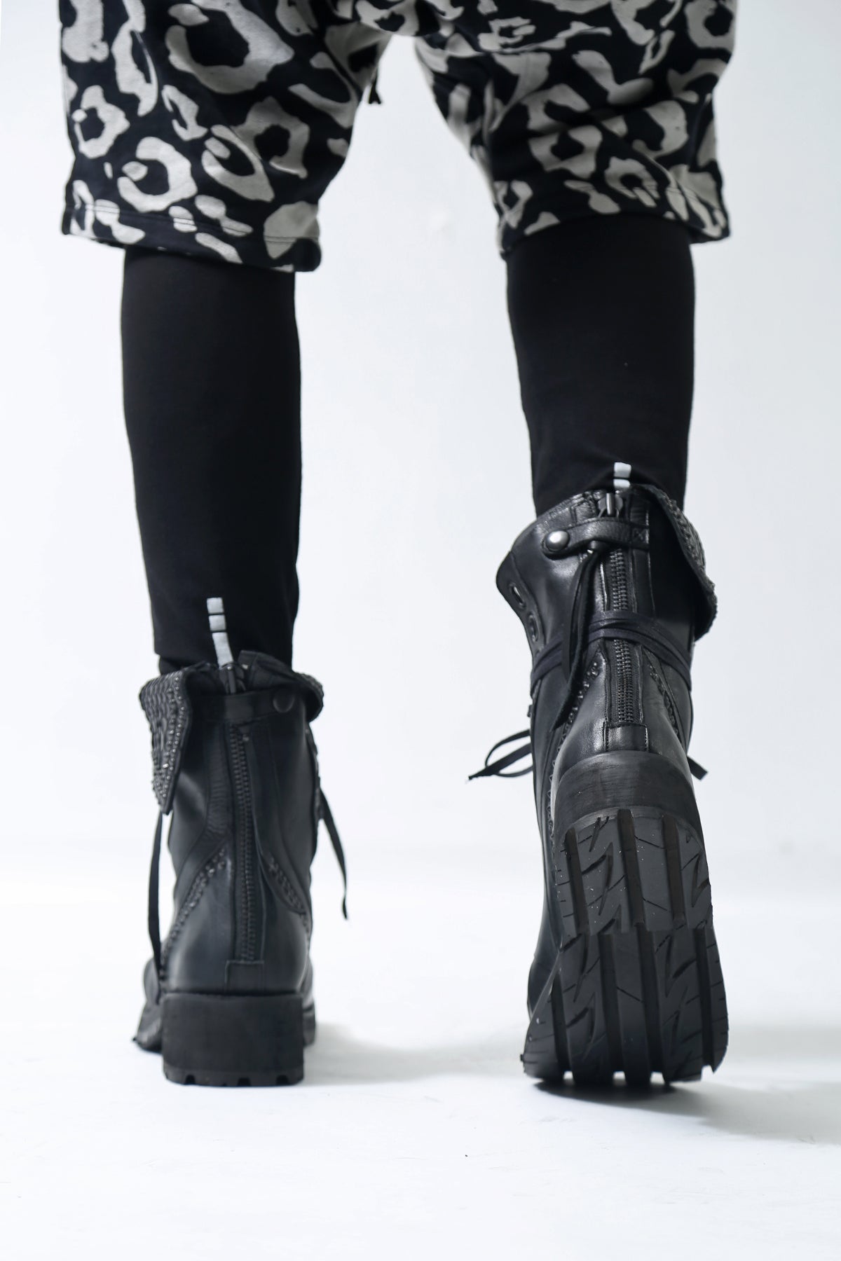 KMRii ケムリ Crush Chrome Boots 03 クラッシュ クロム ブーツ レザー