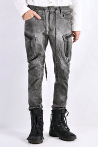 2102-PT02A Double Pocket Twill Pants 03 Charcoal