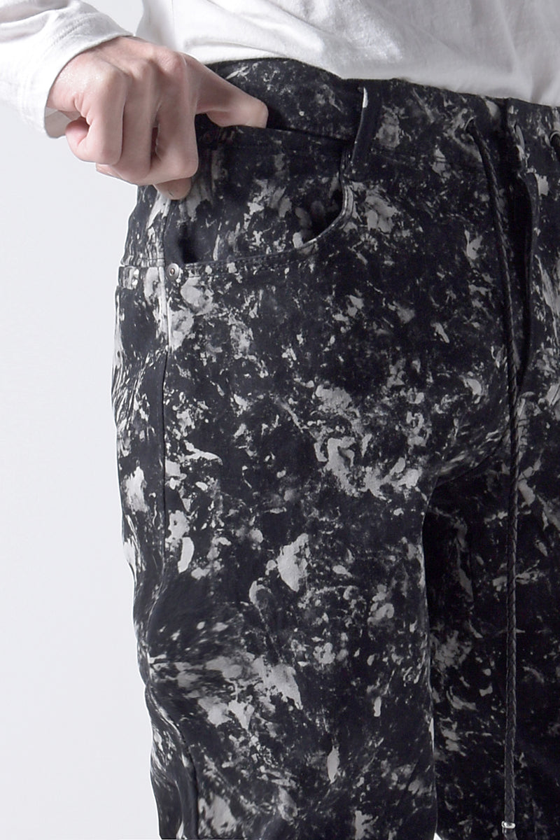 2202-PT08B Flake Discharged Stretch Pants 05