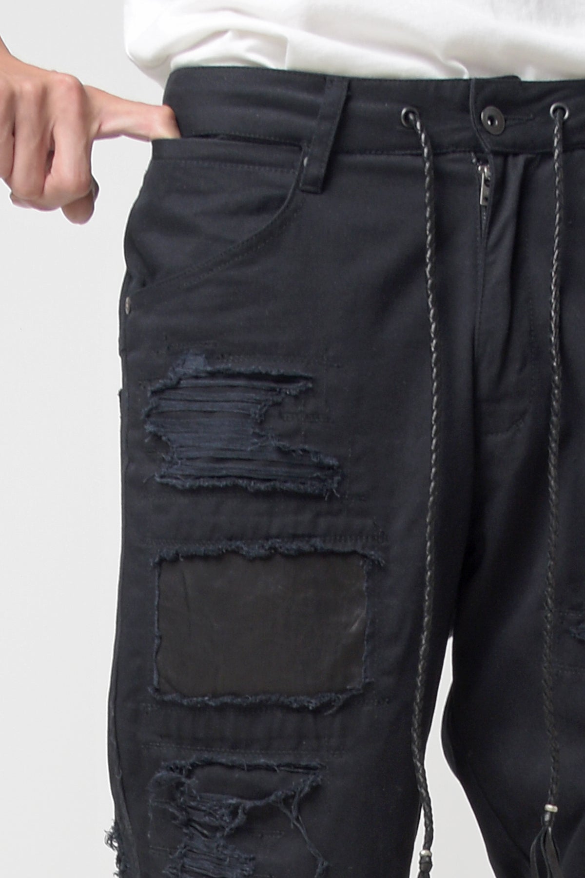 2301-PT02 Drop Crotch Crush Pants