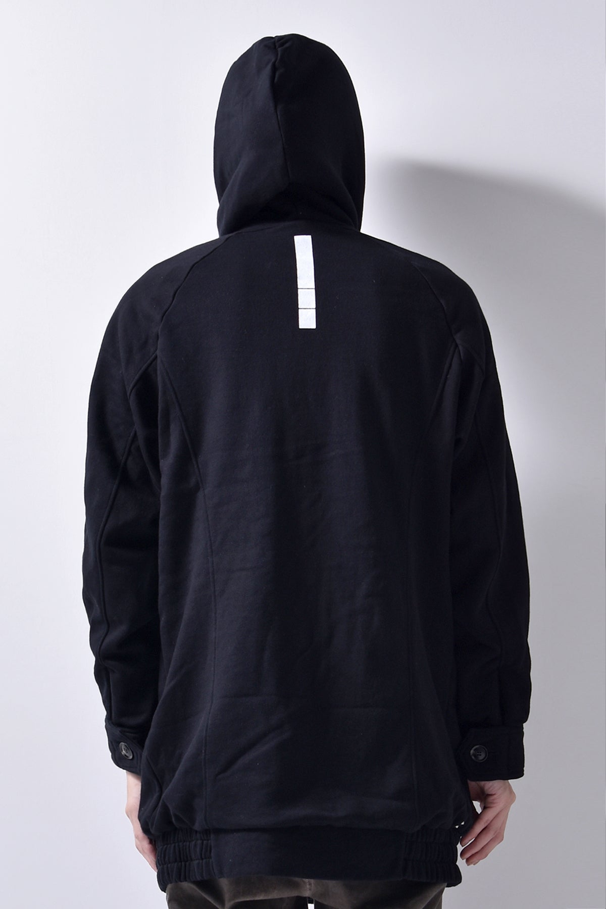 2102-JK03C Hooded Fleece Coat Black