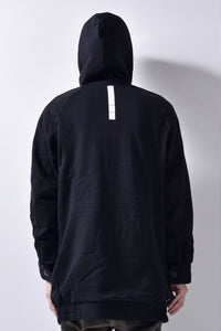 2102-JK03C Hooded Fleece Coat Black