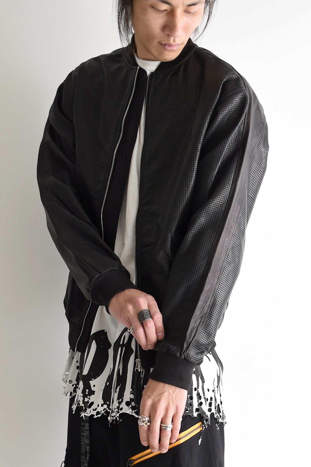 KMRii ケムリ 2019 S/S Mesh Leather MA-1 メッシュ レザー ドルマン