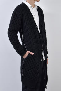 2002-KT03 Cable Combi Mohair Long CD Black