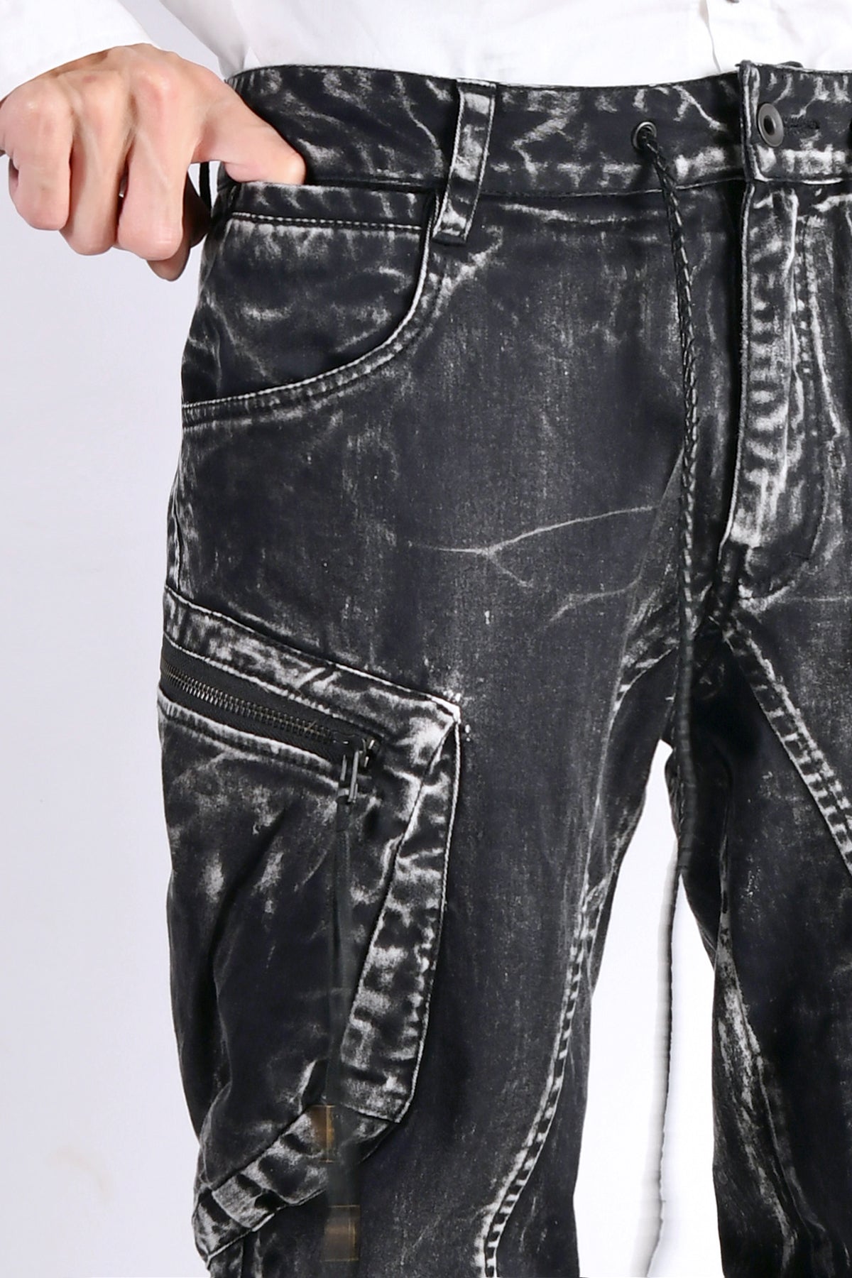 2102-PT02B Discharged Double Pocket Twill Pants 03