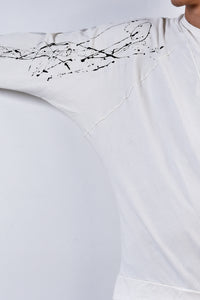 2002-TP04A Splash Bamboo Dolman Pullover White