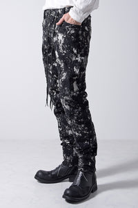 2202-PT08B Flake Discharged Stretch Pants 05